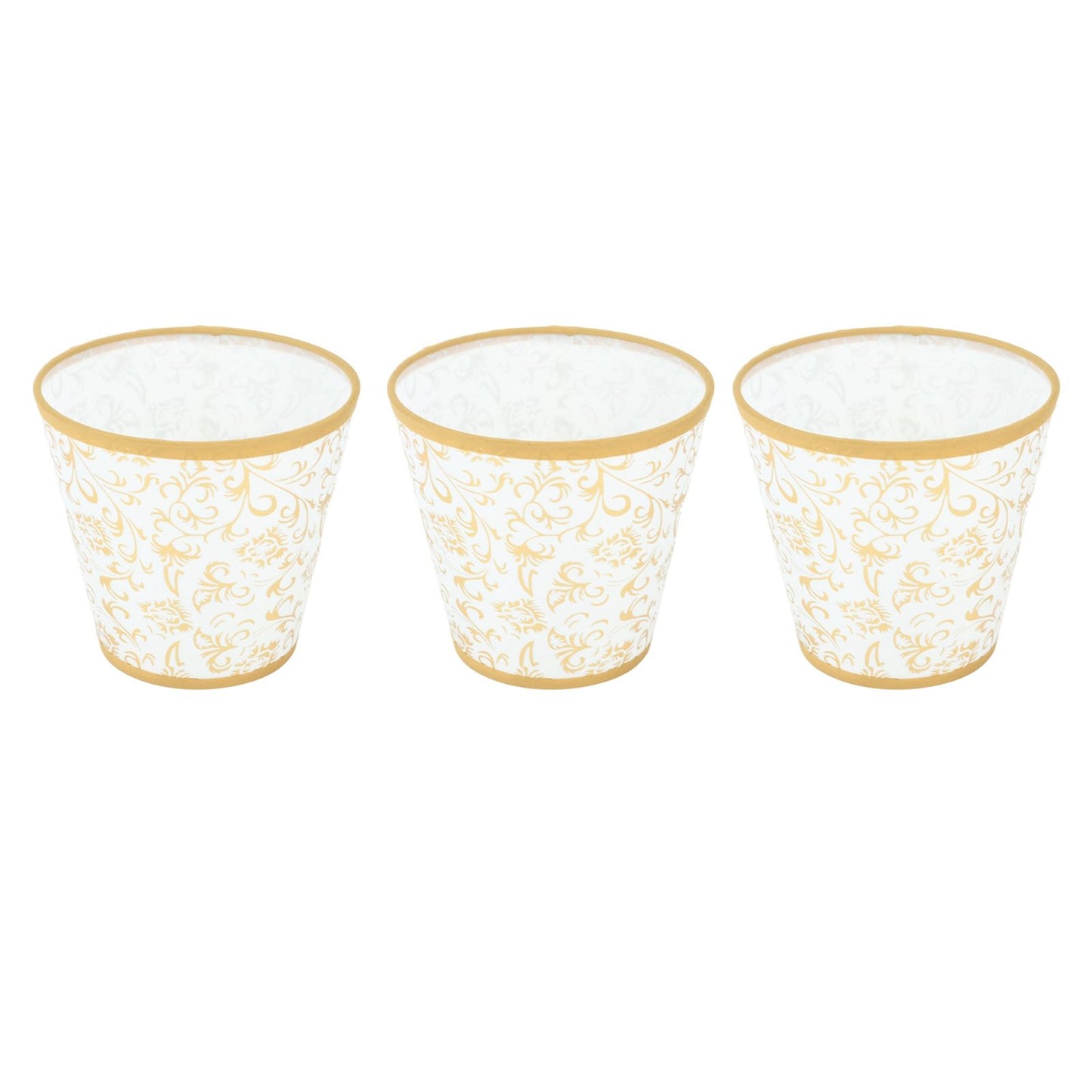 Cloth Lampshade Clip On Installation Modern Fabric Lamp Shades for E14 Bulb Chandelier Table Lamp 3pcs Gold