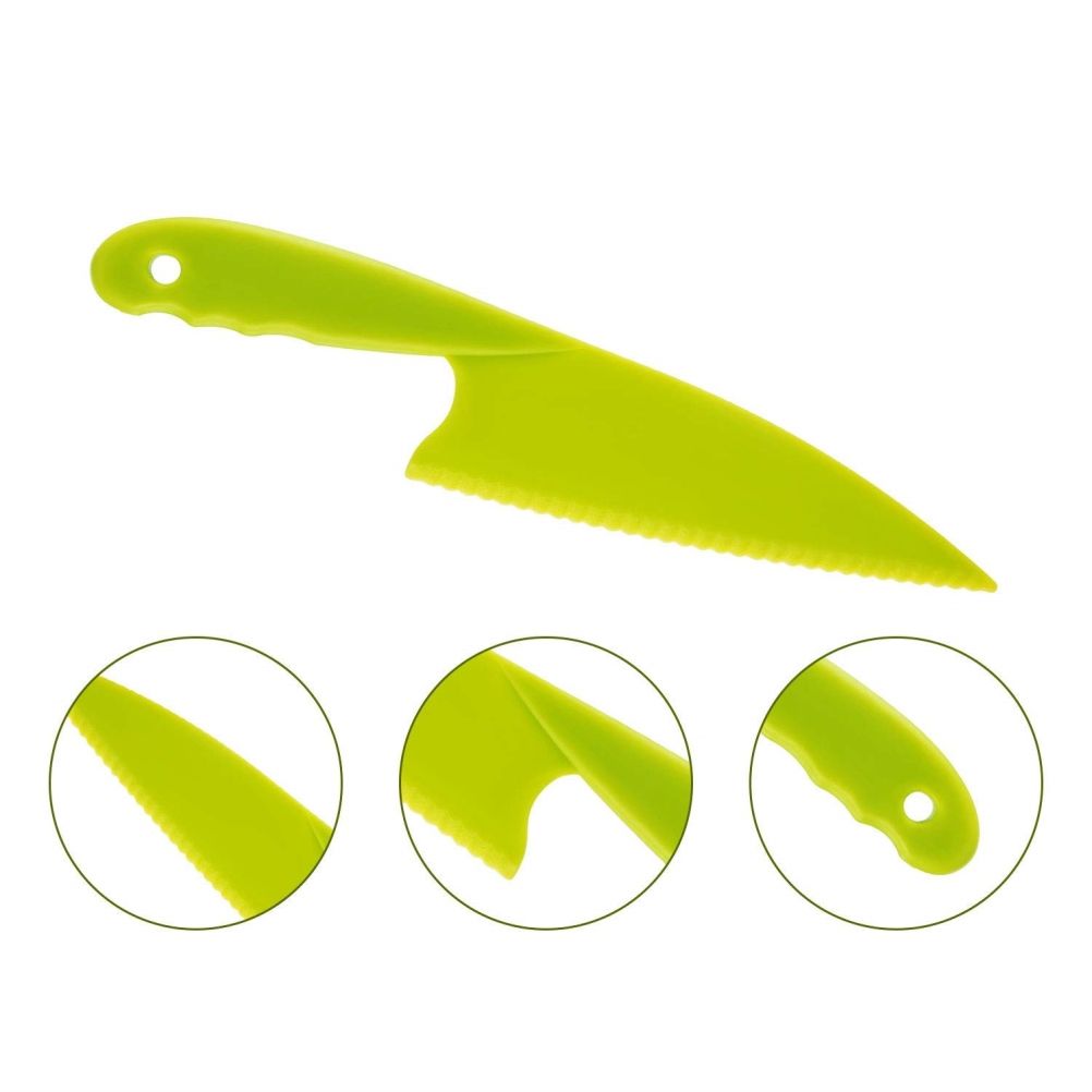8Pcs / Set Kid Plastic Kitchen Cutter Set Children Safe Cooking Chef Nylon Cutter for Fruit Bread Cake Salad Lettuce Cutter