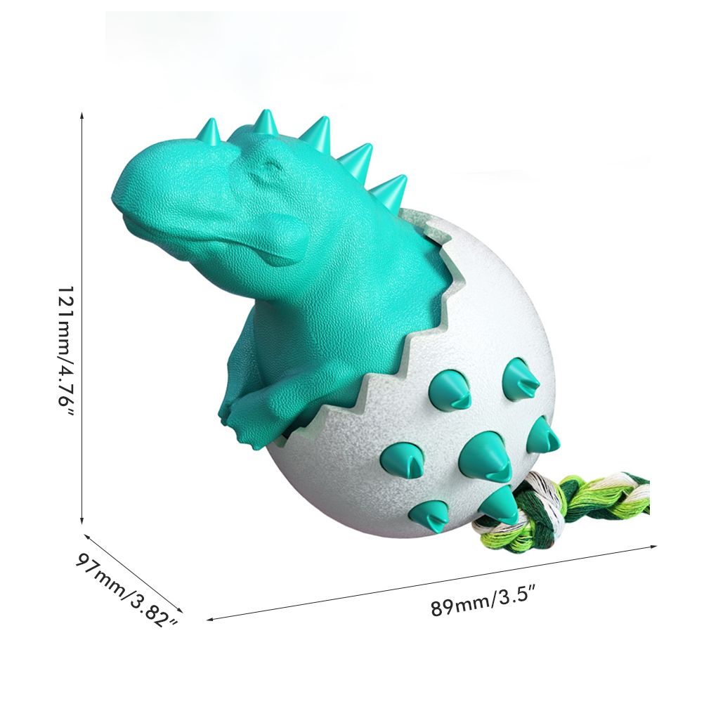 Funny Dinosaur Egg Dog Chew Pet Toys Durable Rubber Dog Toy Ideal for Puppy Dogs Clean Teeth and Prevent Dental Calculus