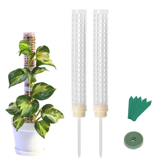 Moss Pole 25cm Plastics Coir Moss Totem Pole Stick for Plant Stakes and Supports Climbing Indoor Plants