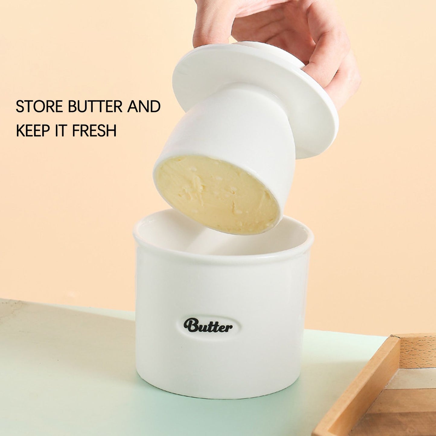 Ceramic Butter Keeper Multipurpose Large Capacity Safe Eco Friendly Ceramic Butter Tank