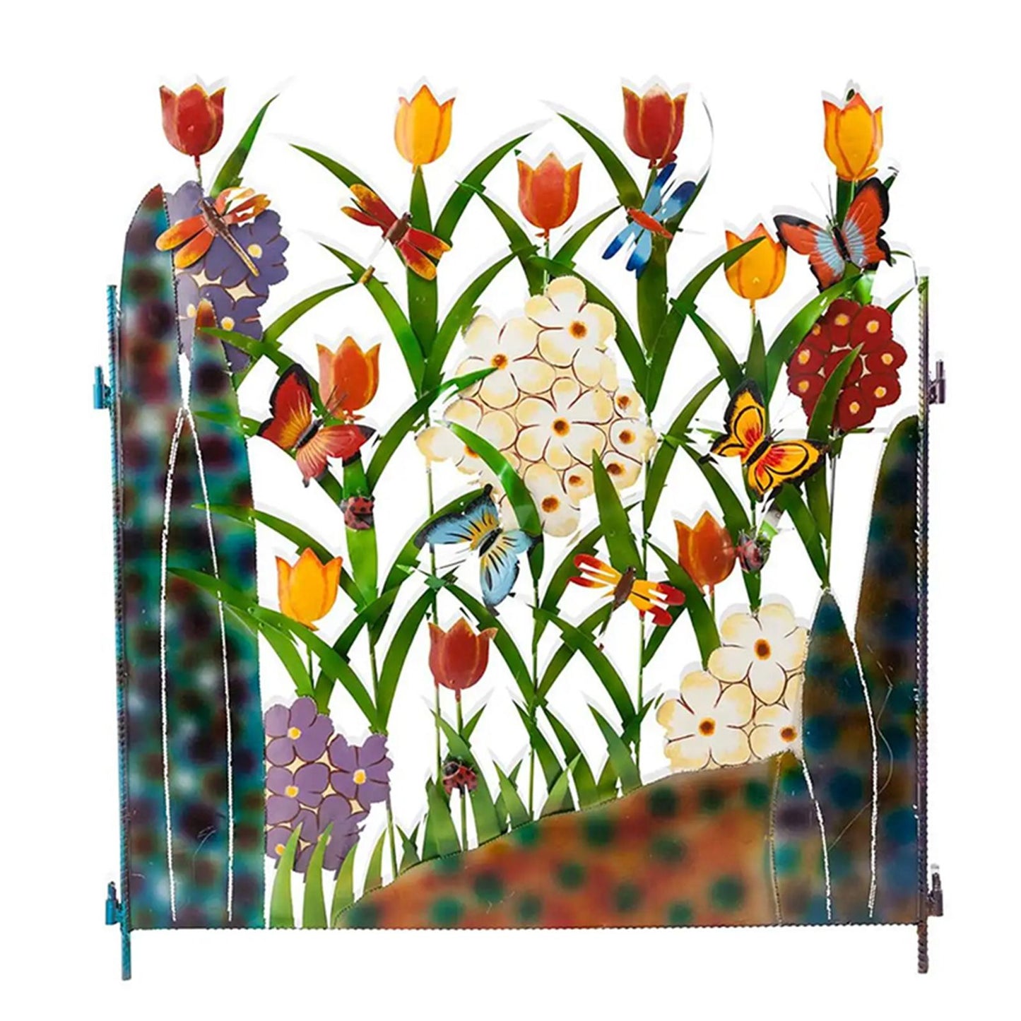 Garden Fence Border Iron Flower Decorative Garden Fencing Panel for Dog Yard Patio Outdoor
