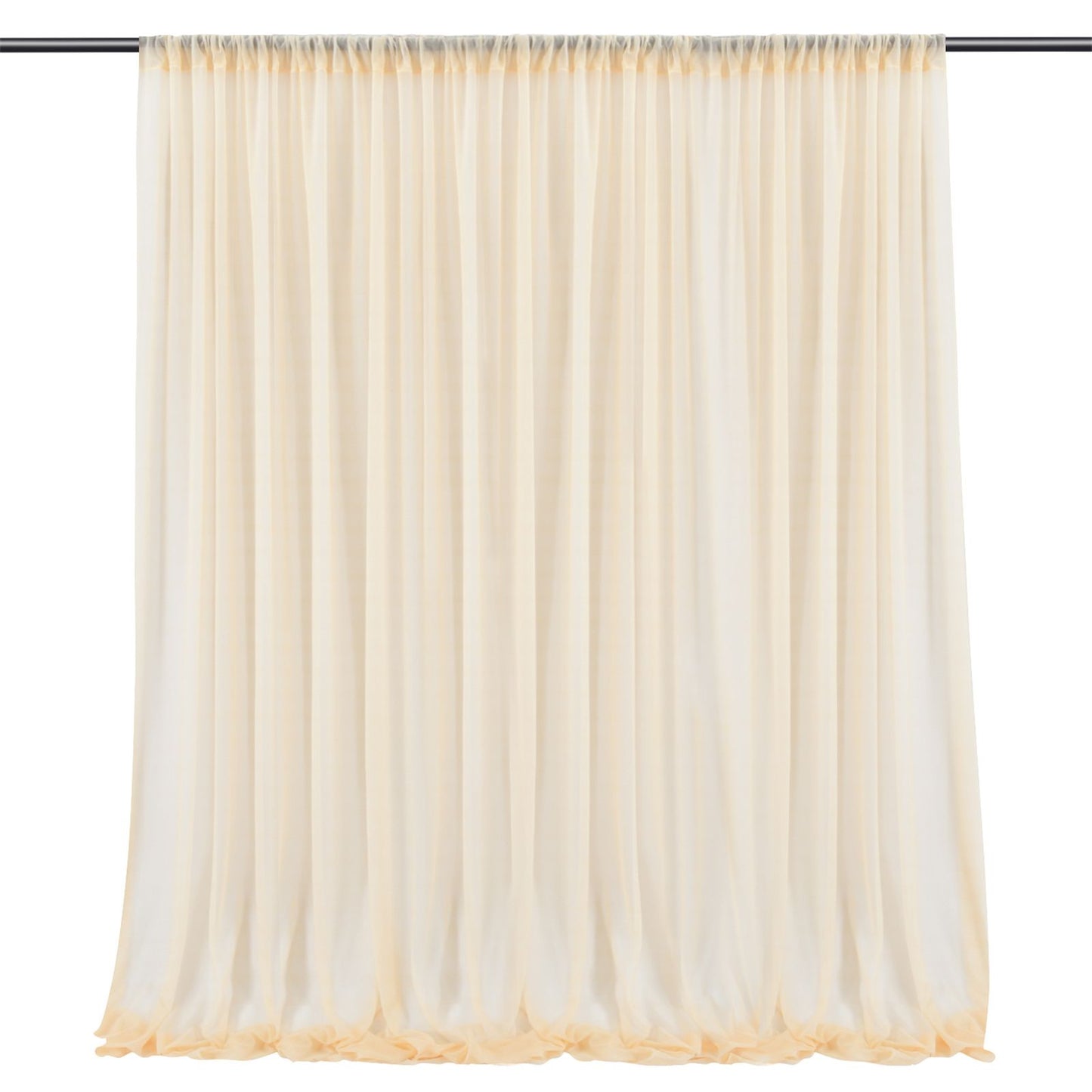 Backdrop Curtain Champagne 1.5x2.15m Yarn Durable Backdrop Drape for Wedding Party