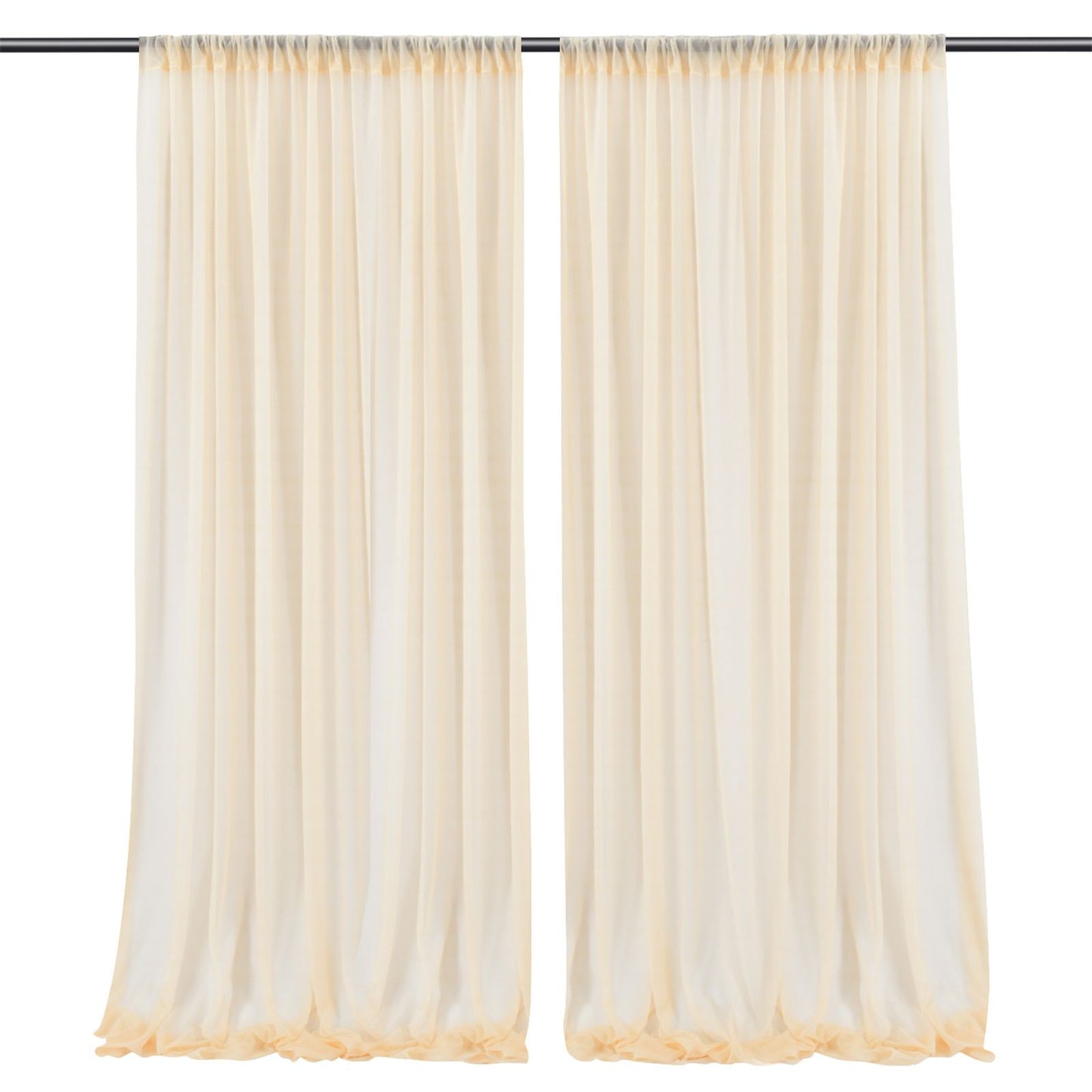 Backdrop Curtain Champagne 1.5x2.15m Yarn Durable Backdrop Drape for Wedding Party