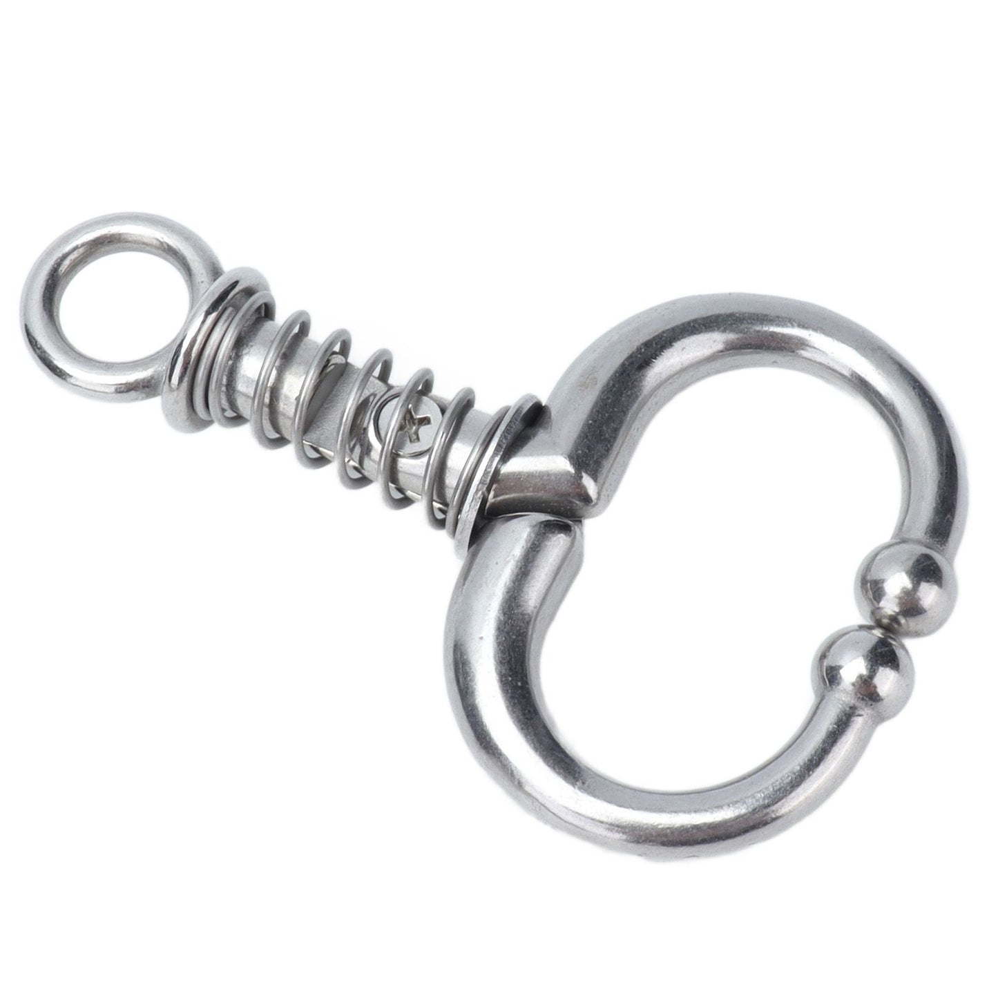Cattle Nose Ring Stainless Steel Cattle Nose Clamp Bull Cow W Spring Nose Ring for FarmS