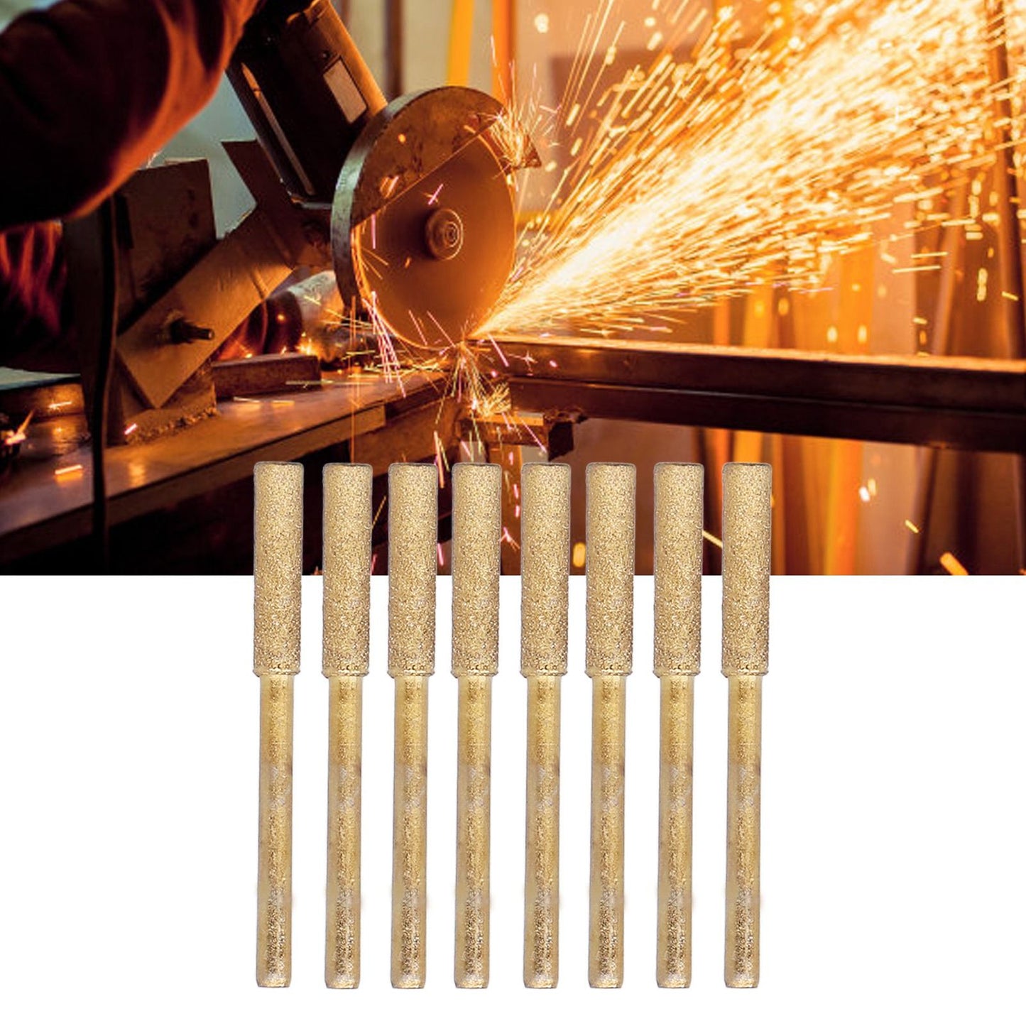 8Pcs Electric Saw Sharpener Easy Installation High Efficiency Metal Polishing Tools for Wood Mold4mm