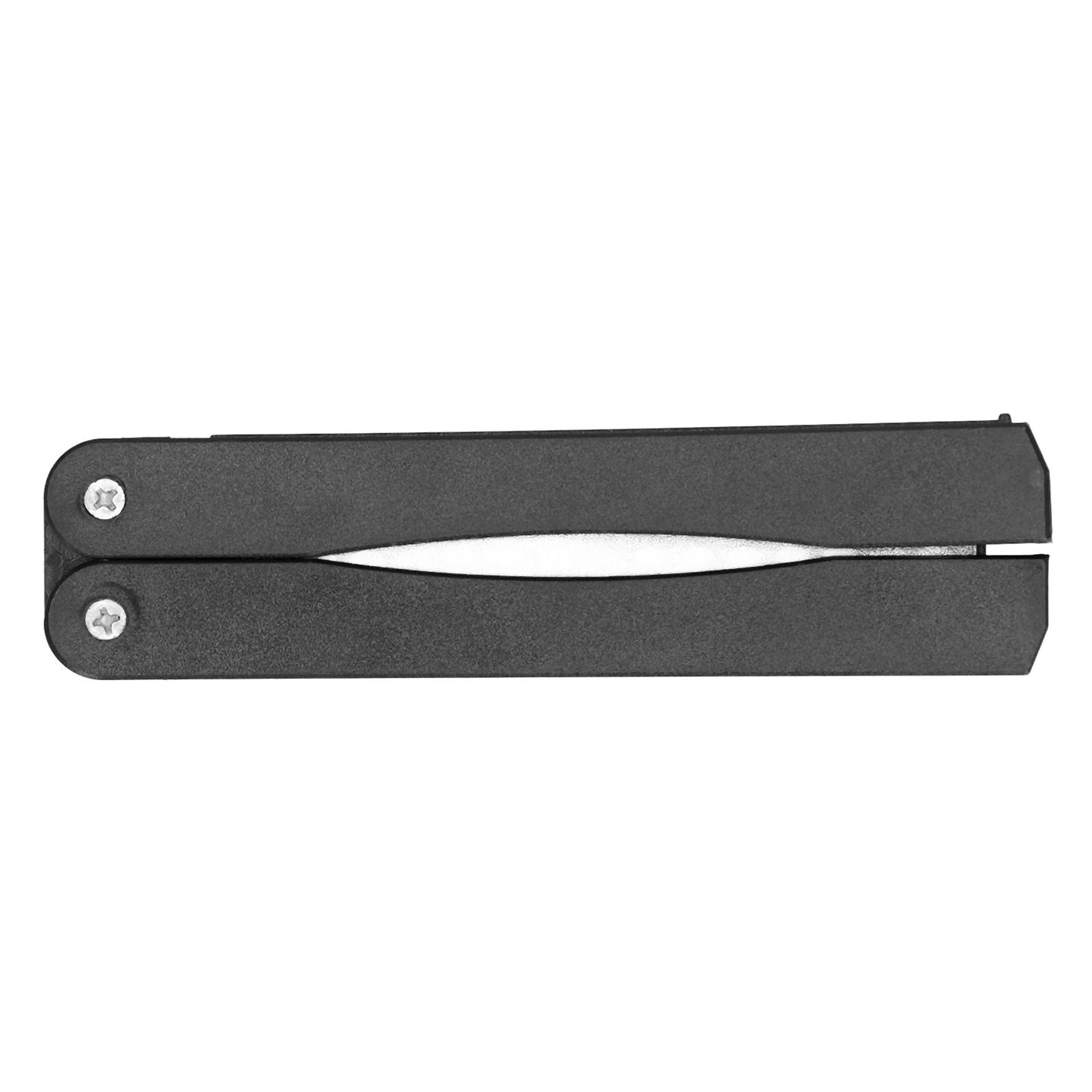 Knife Sharpener Double Sides Fan Shape Folding Mini Portable Whetstone for Outdoor Garden Farm Tools Sharpening