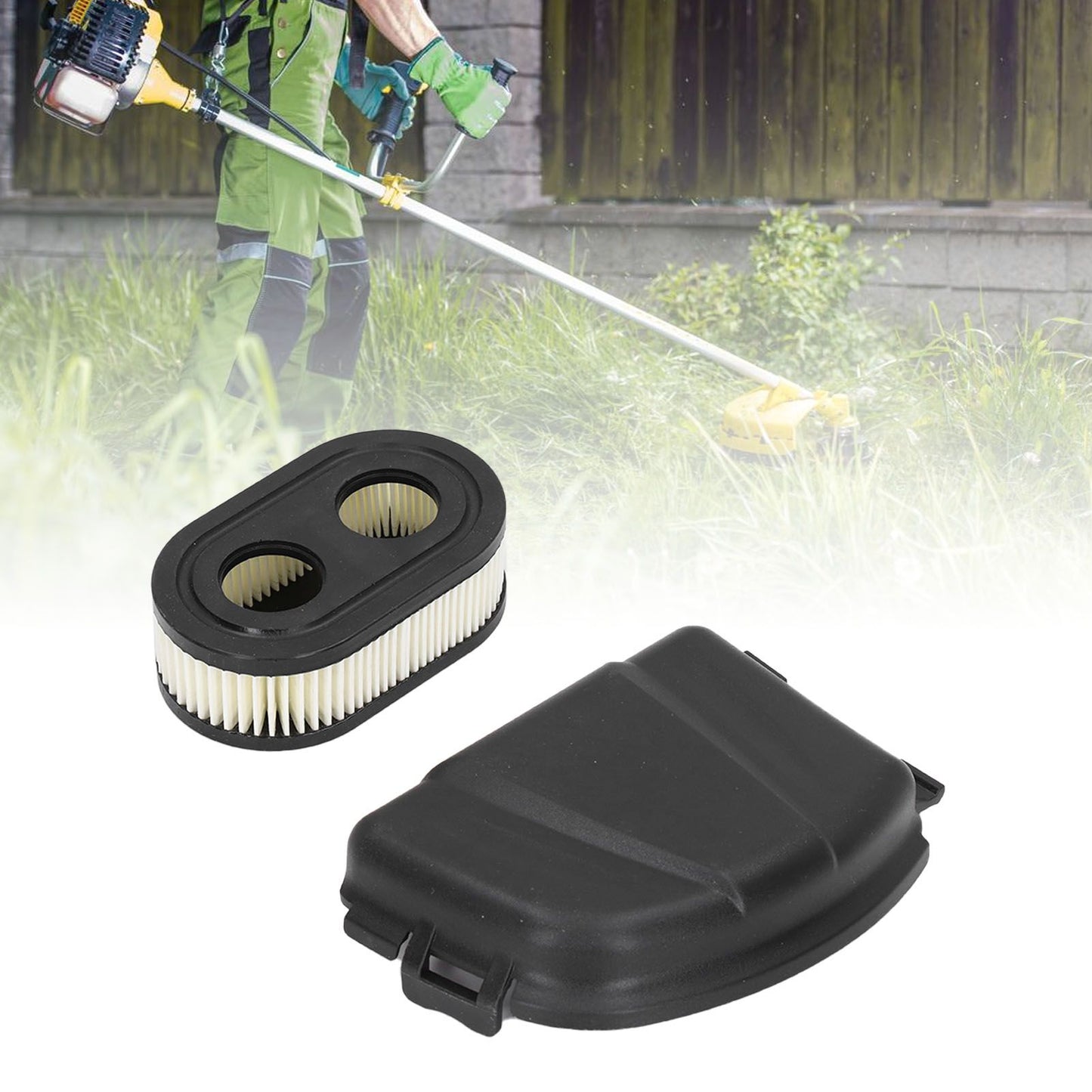 Lawn Mower Air Filter Replacement Plastic Garden Mower Filter Cover Set for Lawn Trimmer 798452 590548