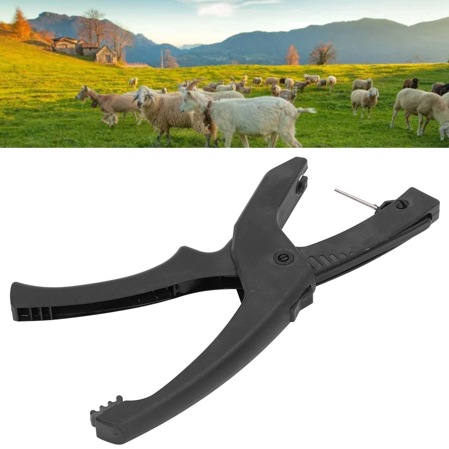 Ear Tag Pliers Antibacterial Automatic Springback Energy Saving TPU Ear Tag Applicator for Pigs Sheep Goats Cattles