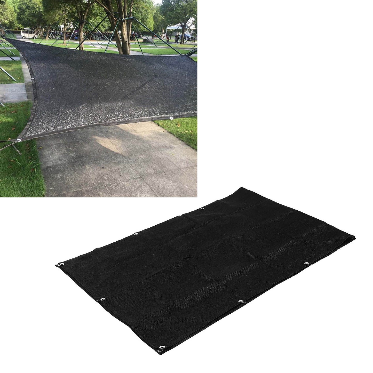 3x0.9m/9.84x2.95ft Black Balcony Privacy Screen Cover Garden Windscreen Mesh Shade Fence Net for Patio Backyard Porch
