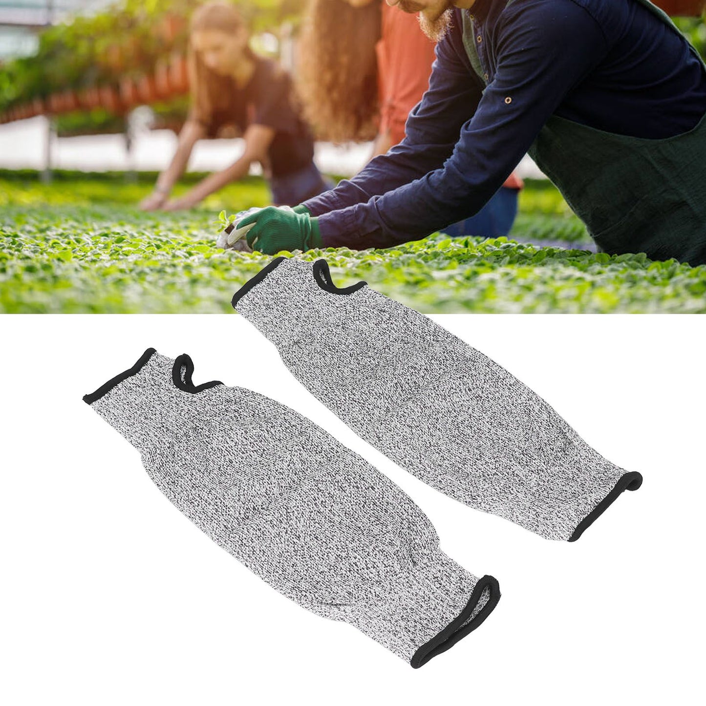 Cut Resistant Arm Sleeves HPPE Protective Safety Arm Guard for Gardening Wood Carving 36cm