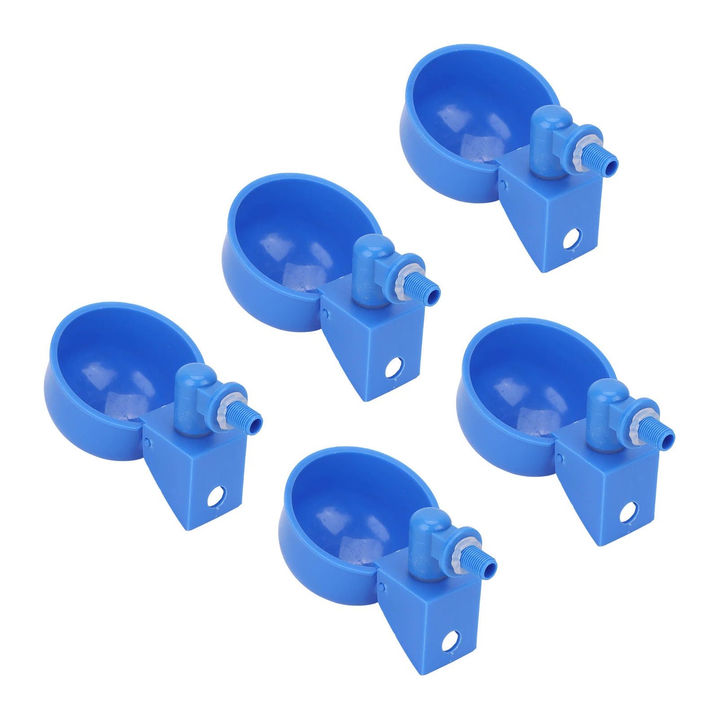 5Pcs Automatic Chicken Water Cups PP Plastic Poultry Waterer Kit for Pigeons G1/8 Male Thread
