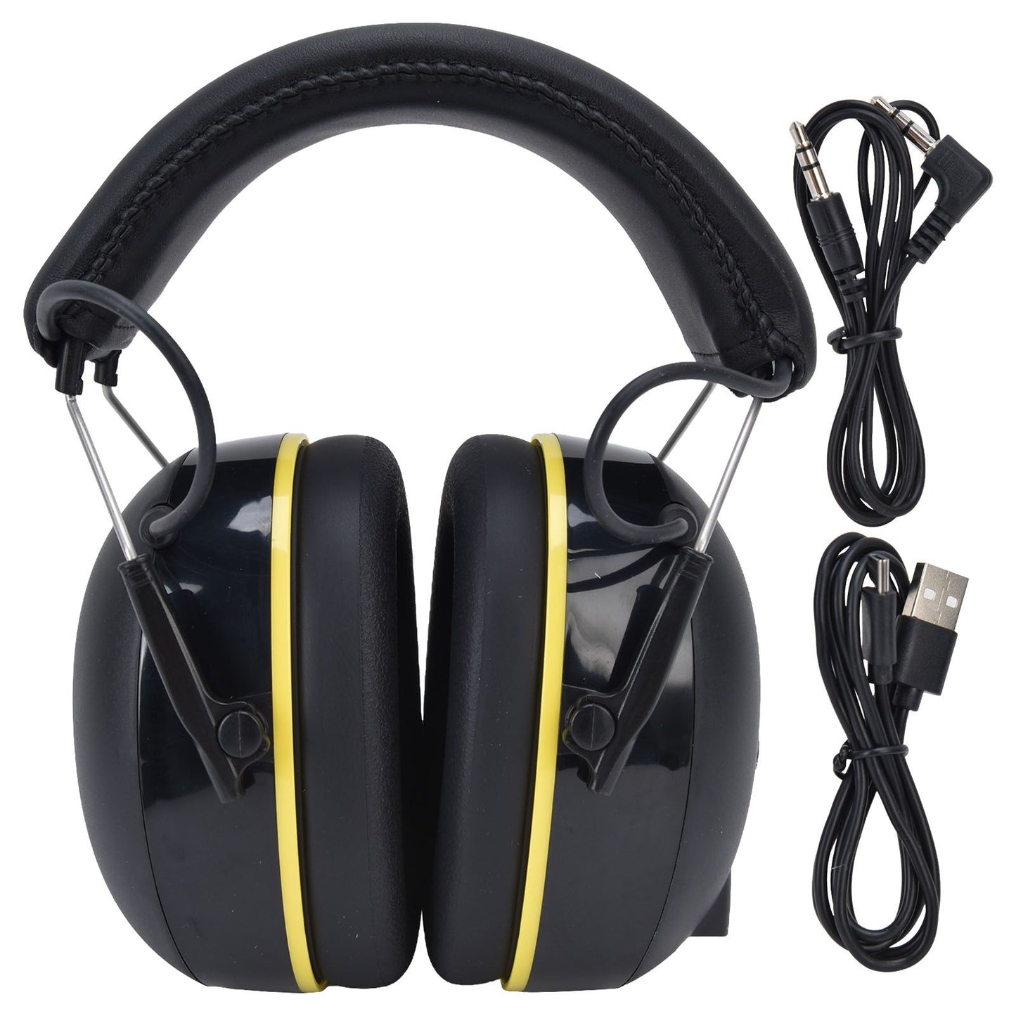 Hearing Protection Earmuffs 5V/1A Noise Canceling Multifunctional Ear Protection Earmuffs for Gardening Black