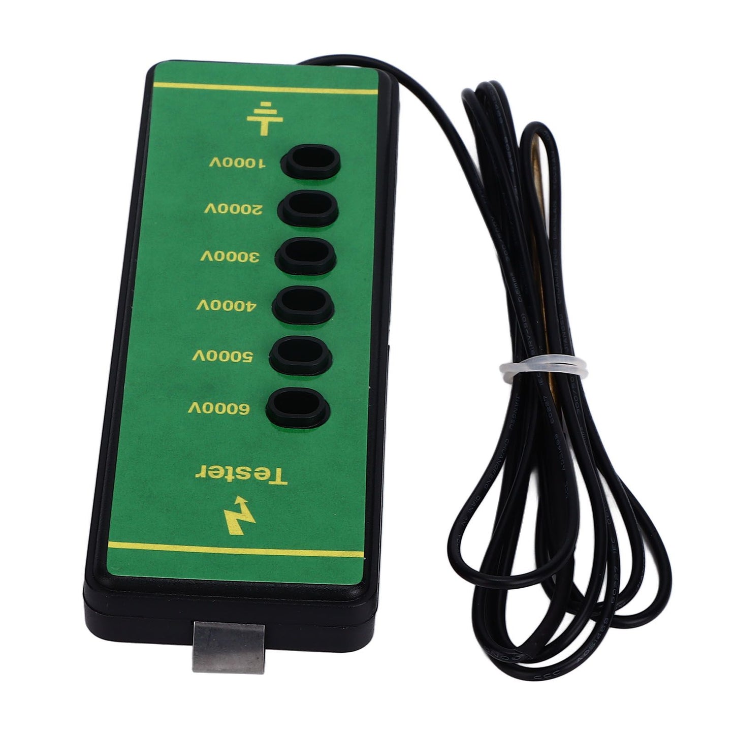Electric Fence Voltage Tester 6 Indicator Light Maximum 6000V Animal Fence Fault Finder for Farms Livestock Enclosures