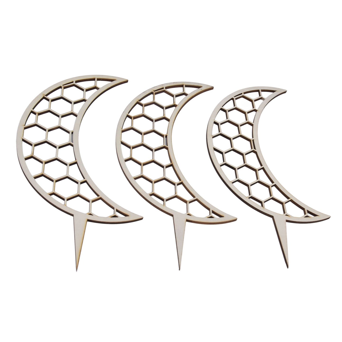 3 Pcs Vines Climbing Support Unique Design Composite Wood 30cm Flower Climbing Rack for Plant Modeling Moon Style