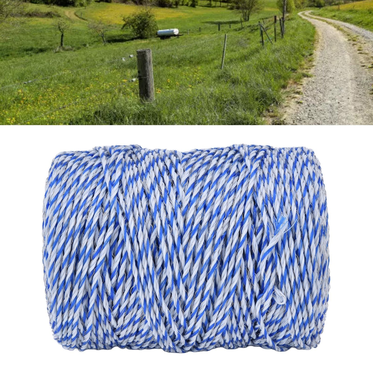 3mm 200 Meters Electric Fence Polywire Portable Electric Fence Rope Conductive Rope for Livestock Breeding