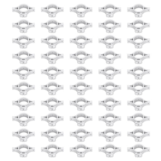 50pcs Electric Fence Insulators Pulse Electric Fence Terminal Rod Insulators with 3.2cm Hole for Farm Gray