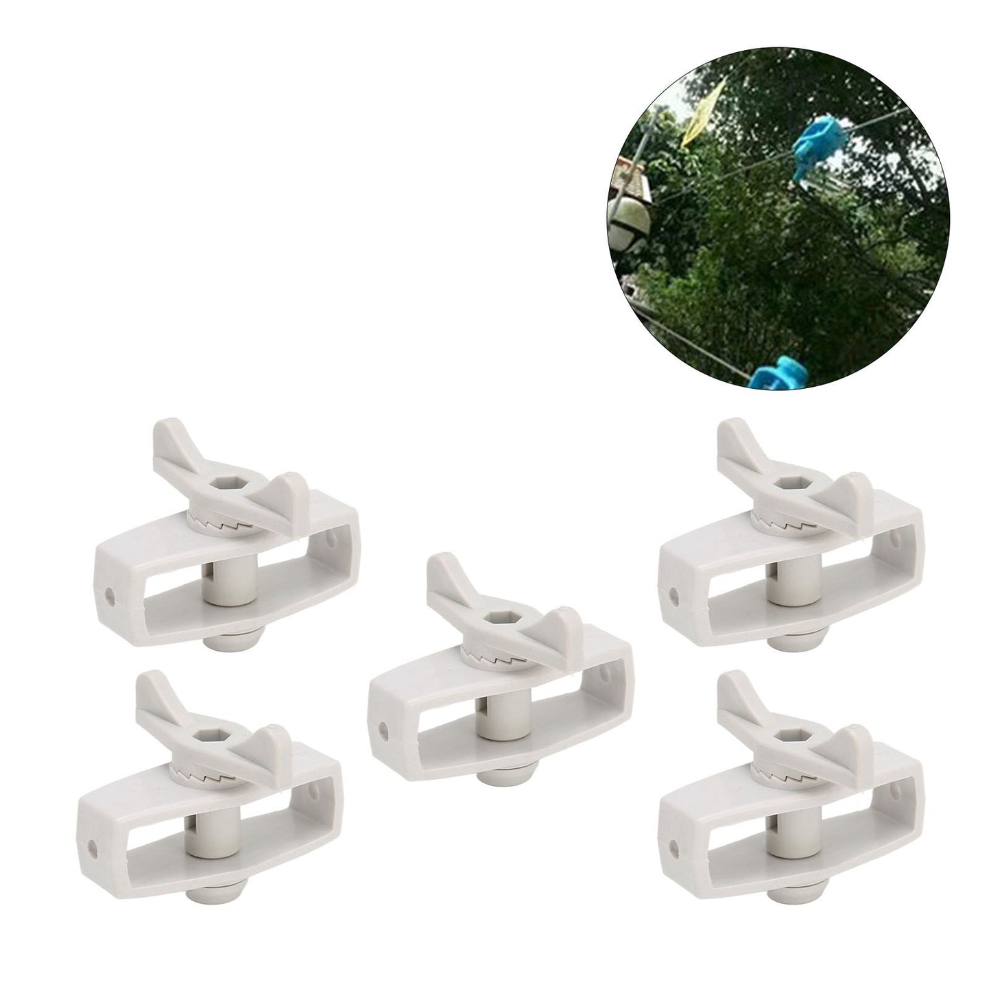 50Pcs Electric Fence Wire Tightener Portable Garden Electronic Fence Alloy Wire Tensioner Gray