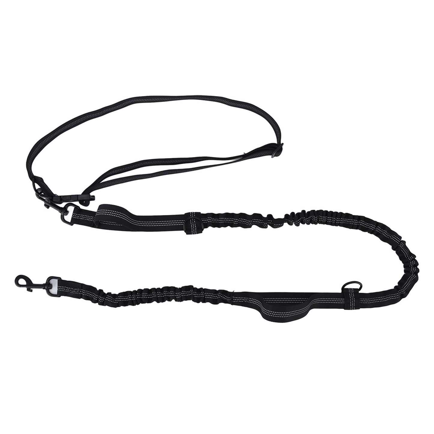 Pet Leash Reflective Retractable Portable Adjustable Dog Traction Rope for Pets Dogs Black