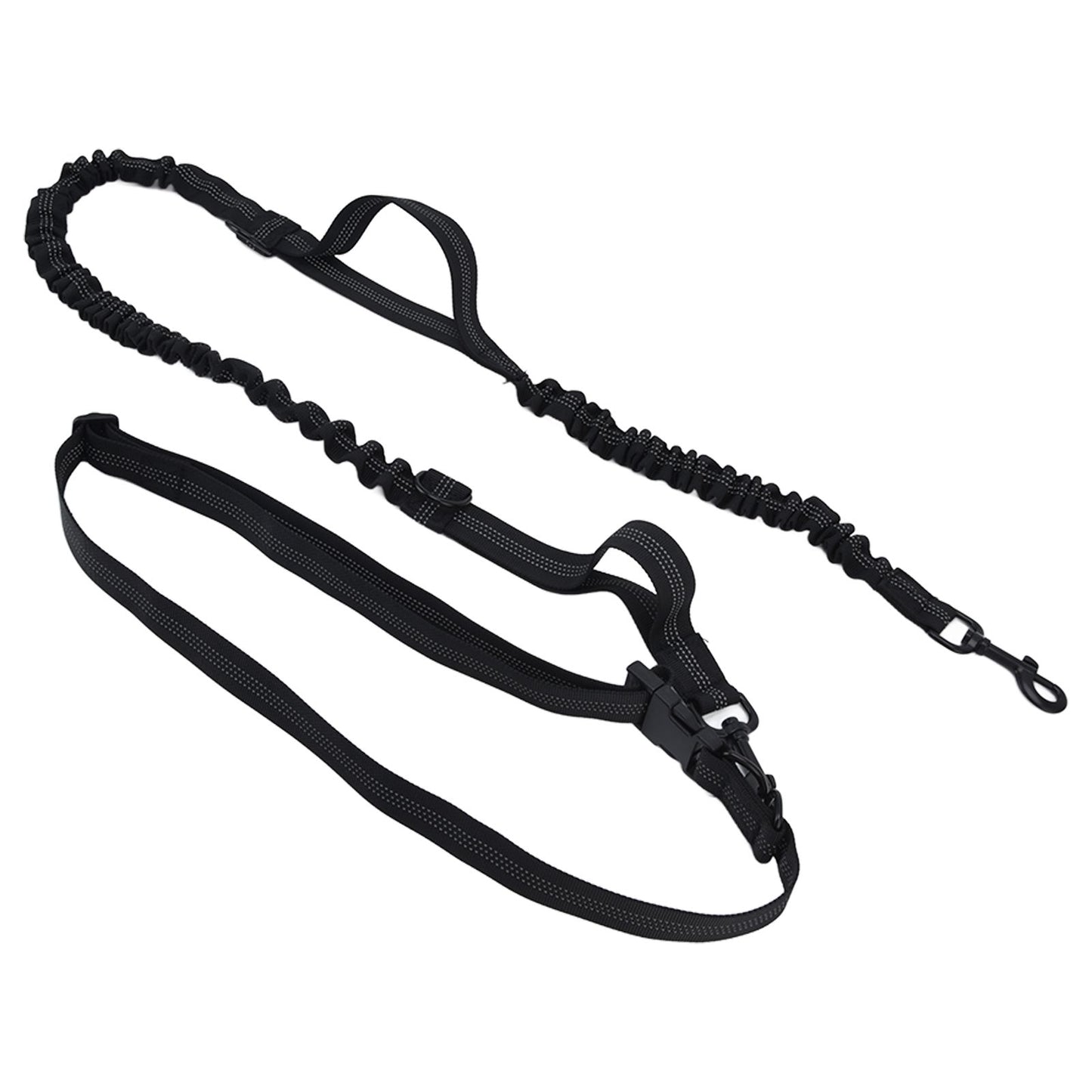 Pet Leash Reflective Retractable Portable Adjustable Dog Traction Rope for Pets Dogs Black