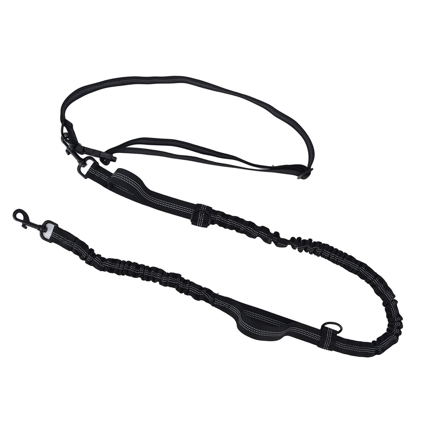 Pet Leash Reflective Retractable Portable Adjustable Dog Traction Rope for Pets Dogs Black