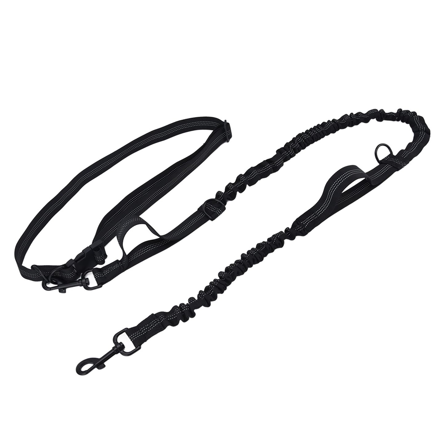 Pet Leash Reflective Retractable Portable Adjustable Dog Traction Rope for Pets Dogs Black