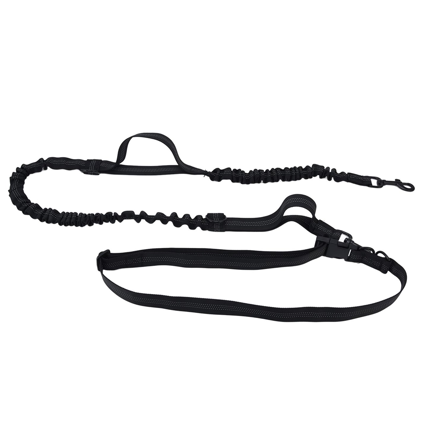 Pet Leash Reflective Retractable Portable Adjustable Dog Traction Rope for Pets Dogs Black