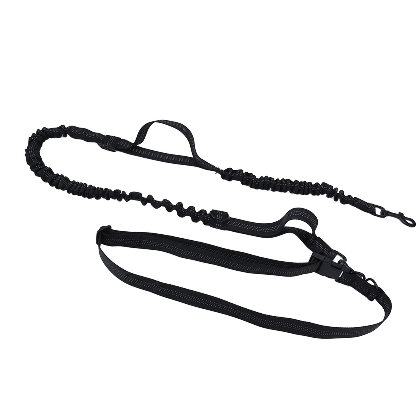 Pet Leash Reflective Retractable Portable Adjustable Dog Traction Rope for Pets Dogs Black