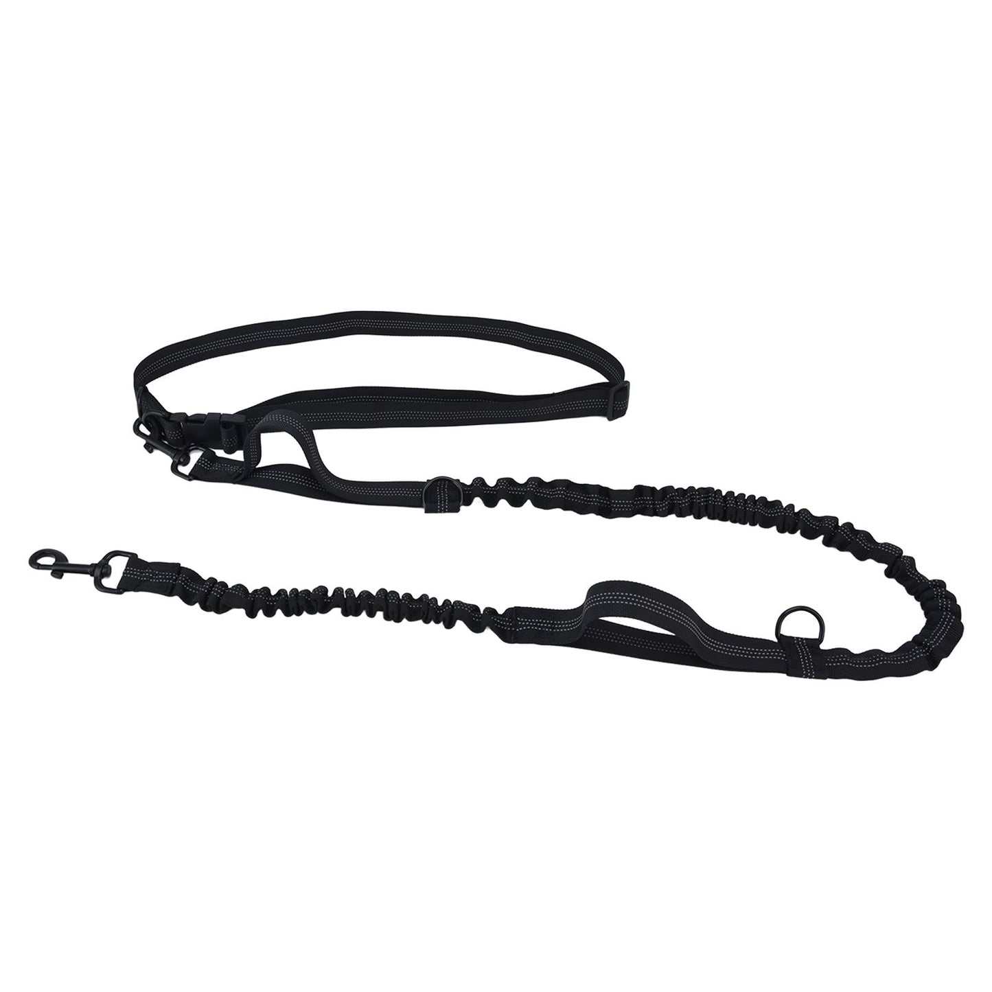 Pet Leash Reflective Retractable Portable Adjustable Dog Traction Rope for Pets Dogs Black