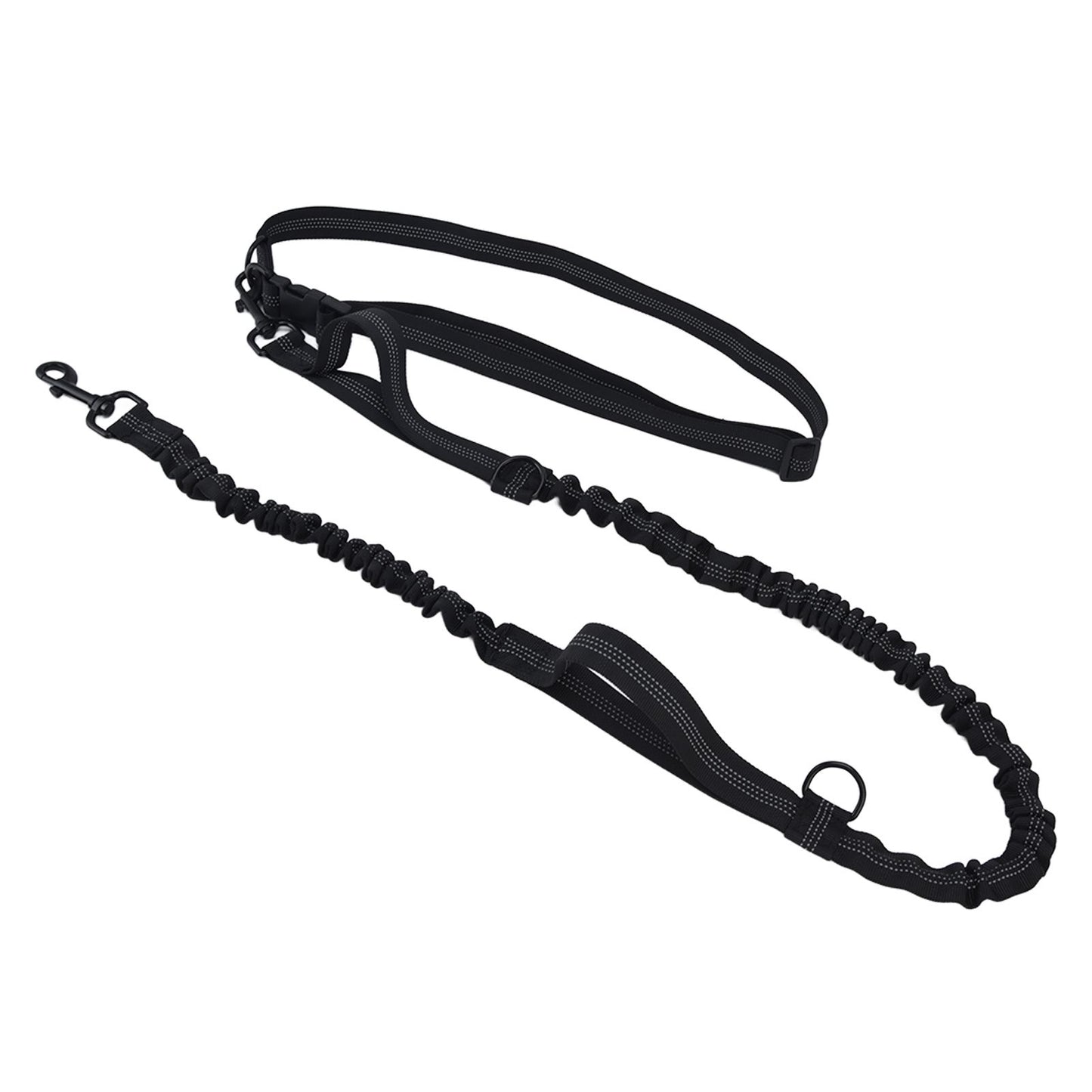 Pet Leash Reflective Retractable Portable Adjustable Dog Traction Rope for Pets Dogs Black