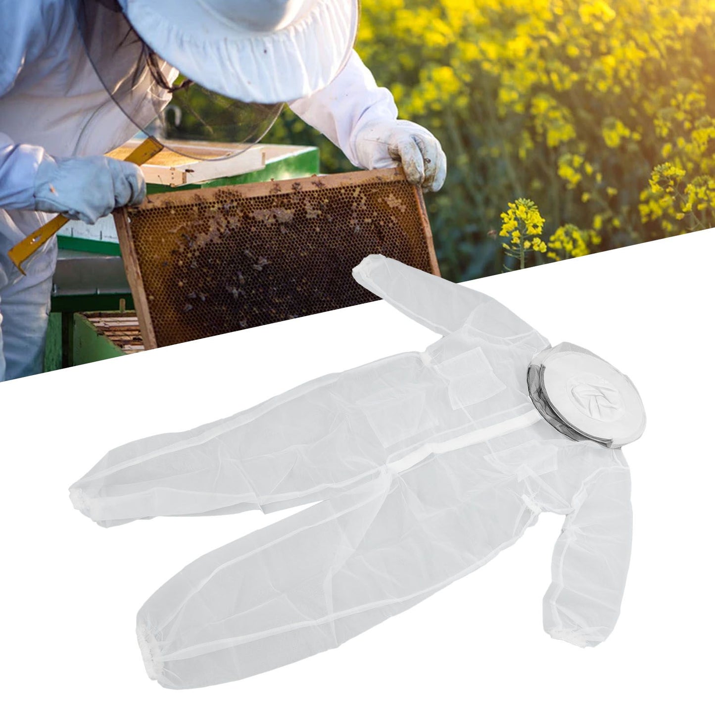 Bee Suit Summer Breathable Ultra Thin Soft Comfortable Cotton Full Body Beeproof Clothing Beekeeping Tools Utensils