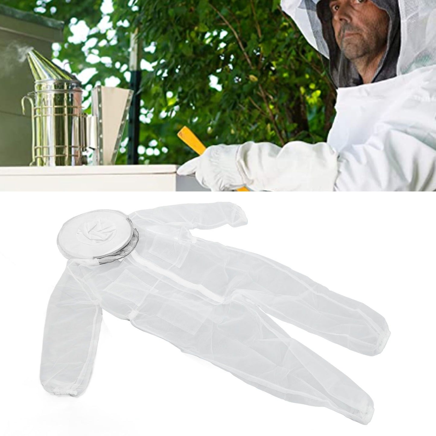Bee Suit Summer Breathable Ultra Thin Soft Comfortable Cotton Full Body Beeproof Clothing Beekeeping Tools Utensils