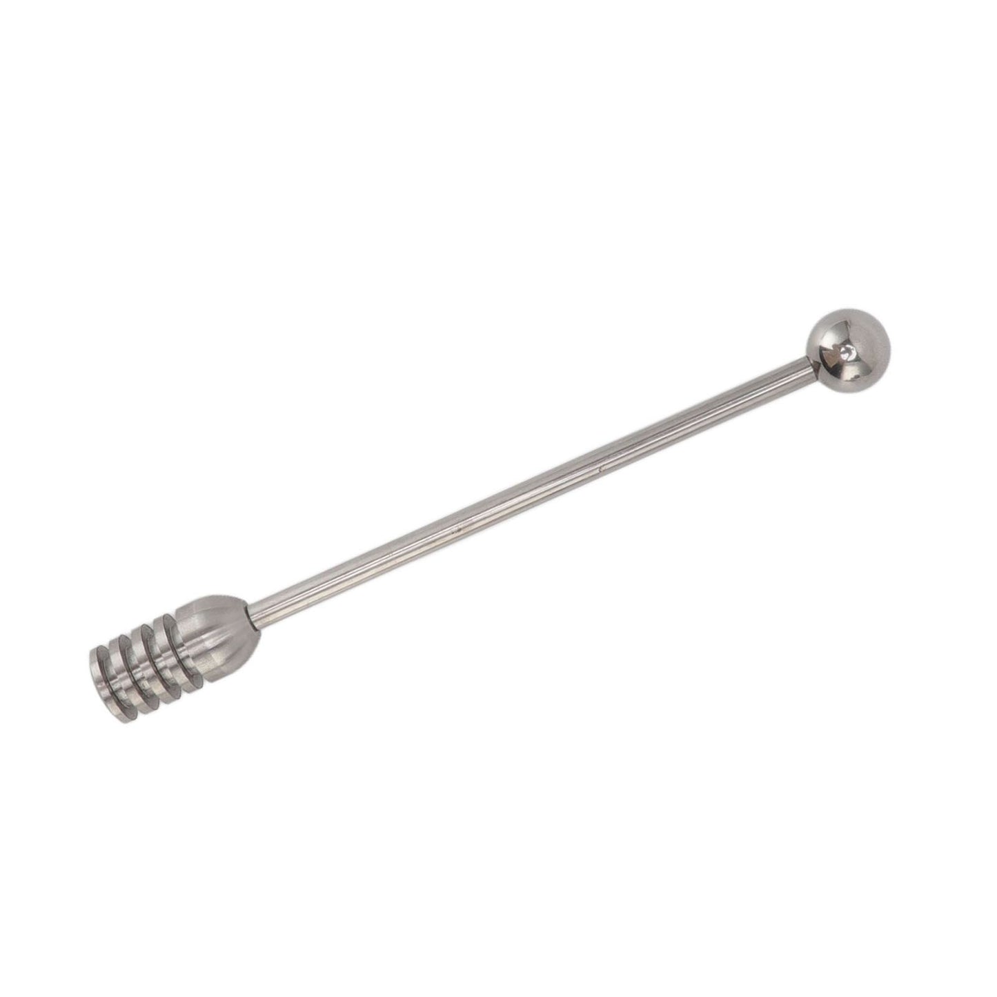 Honey Stick 15.5cm 304 Stainless Steel Fluted Design Easy Cleaning Honey Mixing Stick Coffee Stirrer Stirring Sticks
