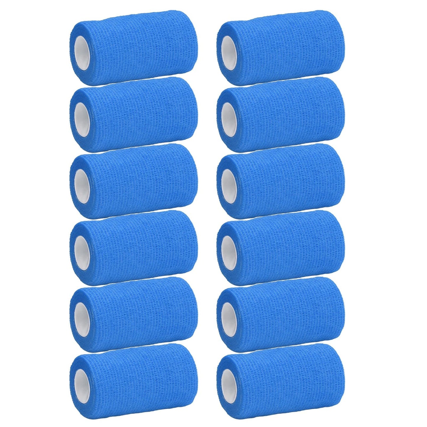 12Pcs Bandage Wrap Natural Latex Elastic Self Adhesive Wrap for Cows Dogs Horses 10cm Blue