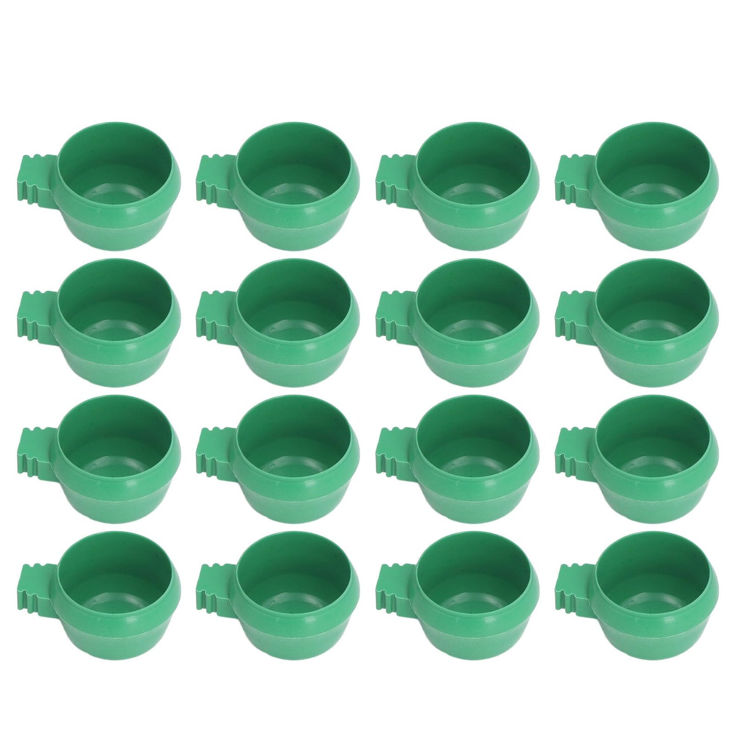 25Pcs Mini Bird Parrots Food Water Bowl Inlay Installation Round Green Parrots Small Food Water Bowl for Farms Home S