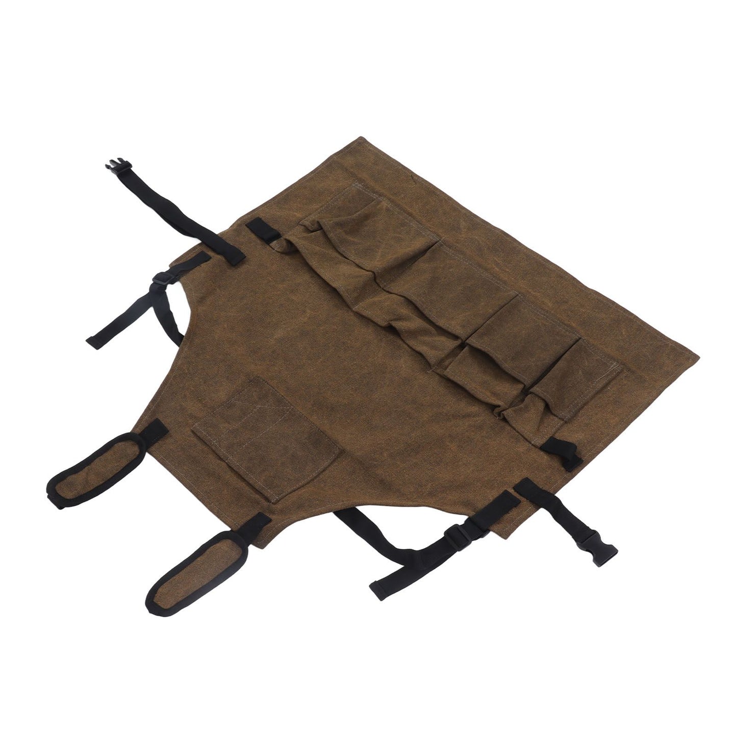 Woodworking Shop Apron Large Capacity Pocket Adjustment Shoulder Straps Waxed Apron for Carpentry Electrician