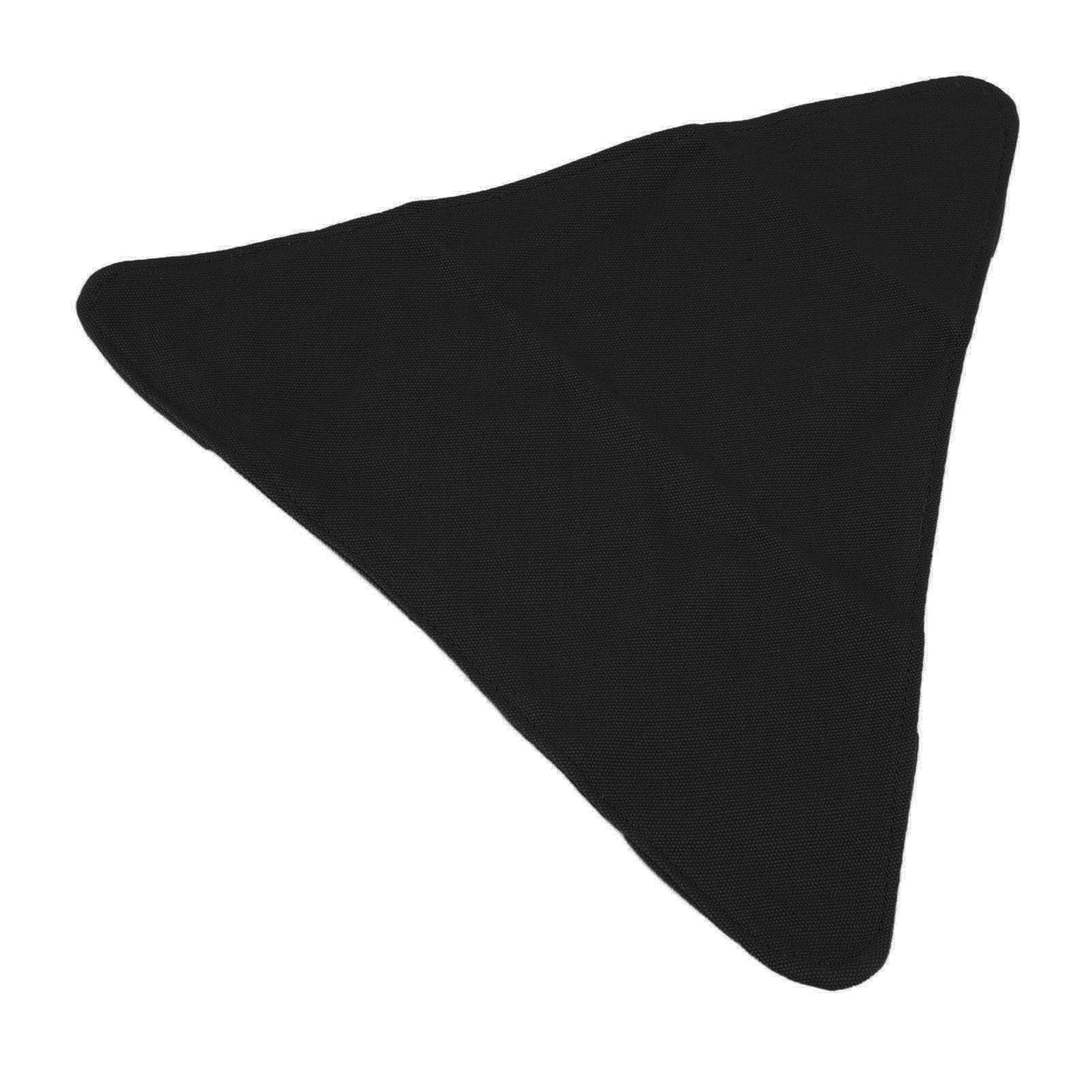 Tripod Stool Cloth Portable Foldable Triangle Stool Cloth Handcraft Anti Scratch Canvas Camping Stool Cloth for Fishing Black