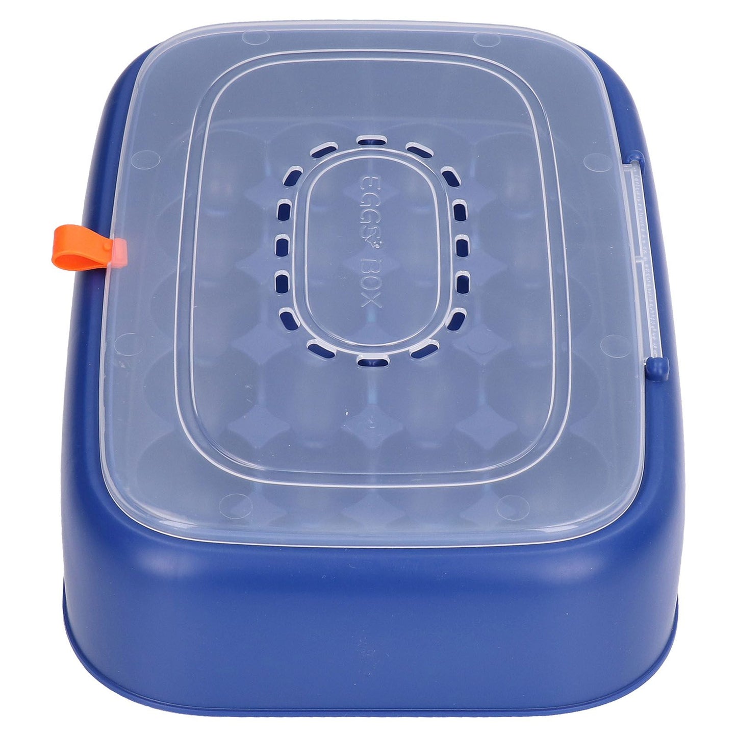 24 Eggs Containers ABS Egg Tray Storage Box Refrigerator Organizer Bins with Breathable VentsDark Blue
