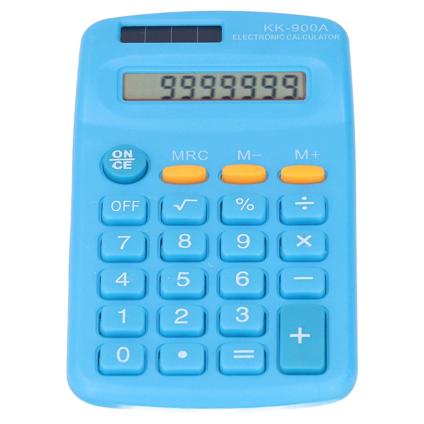 Mini Calculators Handheld 8 Digit with LCD Display Sensitive Button Solar Battery Dual Power for Office School BusinessBlue