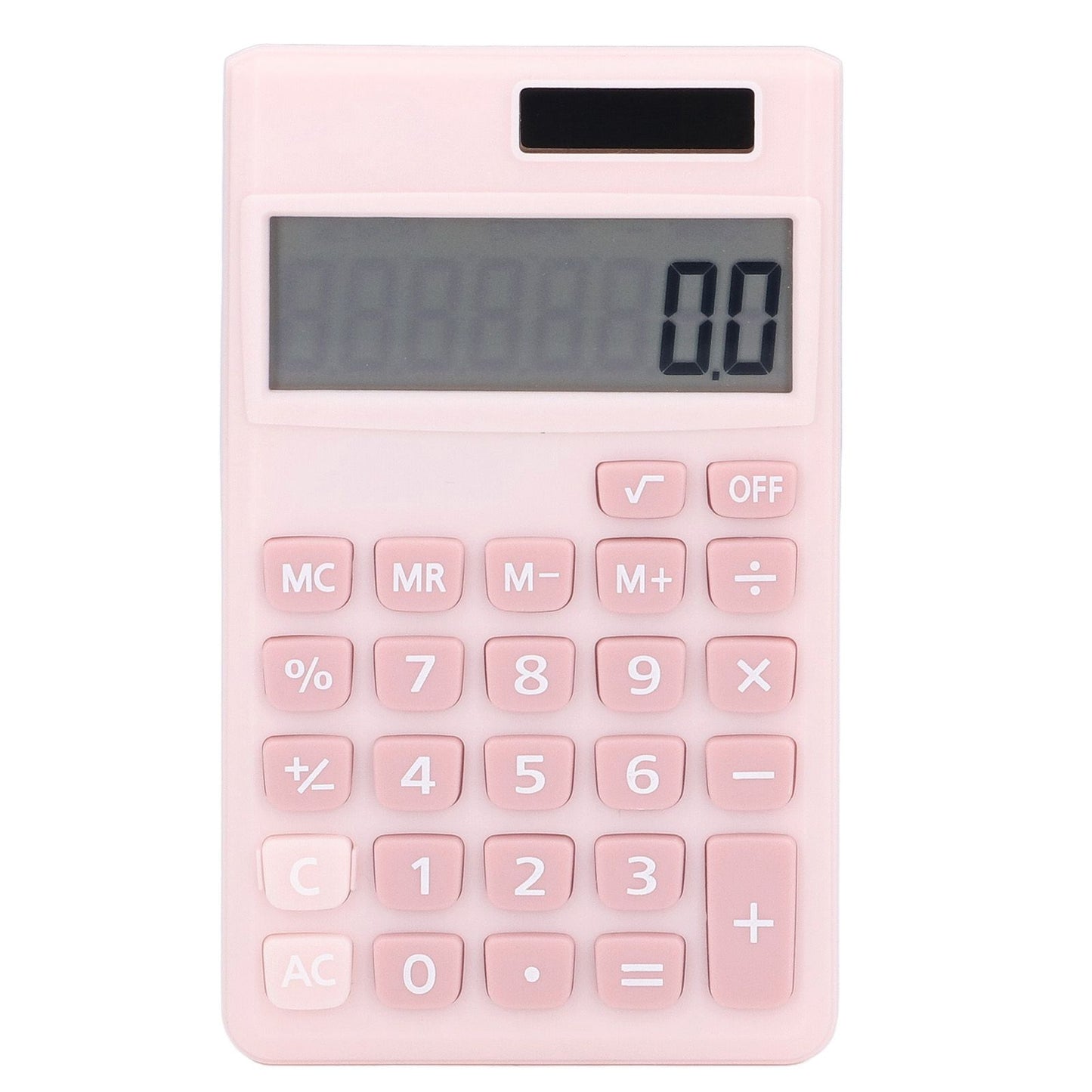 Calculators 8 Digit Solar Battery Dual Power Handheld Pocket Calculator with Large LCD Display Big Sensitive ButtonPink