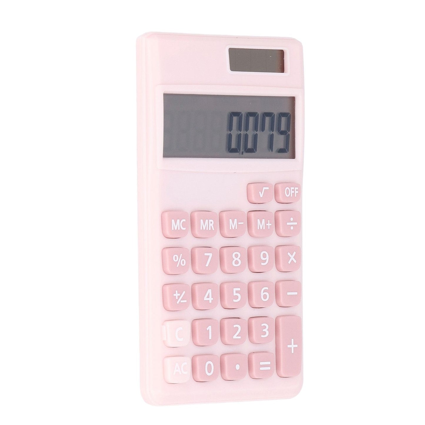 Calculators 8 Digit Solar Battery Dual Power Handheld Pocket Calculator with Large LCD Display Big Sensitive ButtonPink