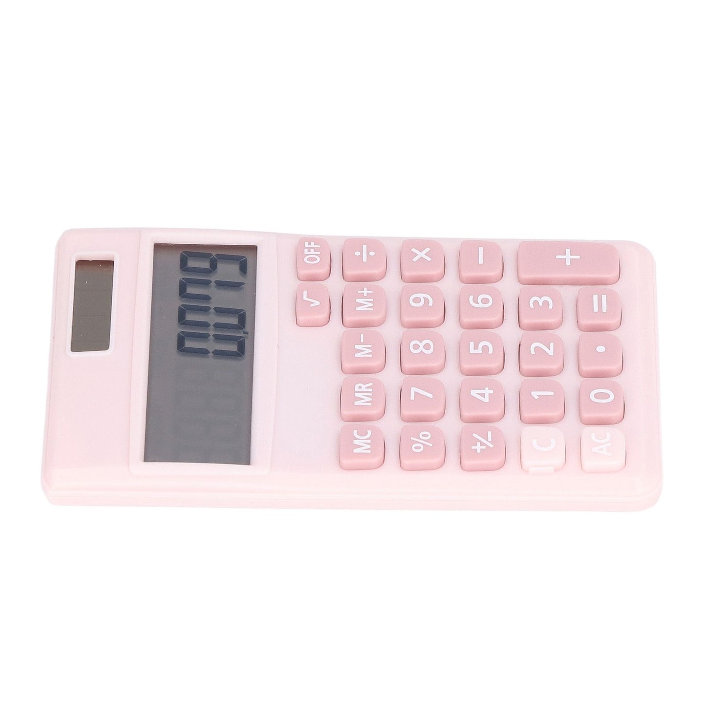 Calculators 8 Digit Solar Battery Dual Power Handheld Pocket Calculator with Large LCD Display Big Sensitive ButtonPink