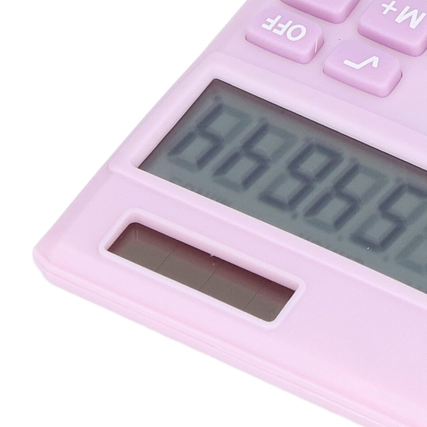 Calculators 8 Digit Solar Battery Dual Power Handheld Pocket Calculator with Large LCD Display Big Sensitive ButtonPale Pinkish Purple