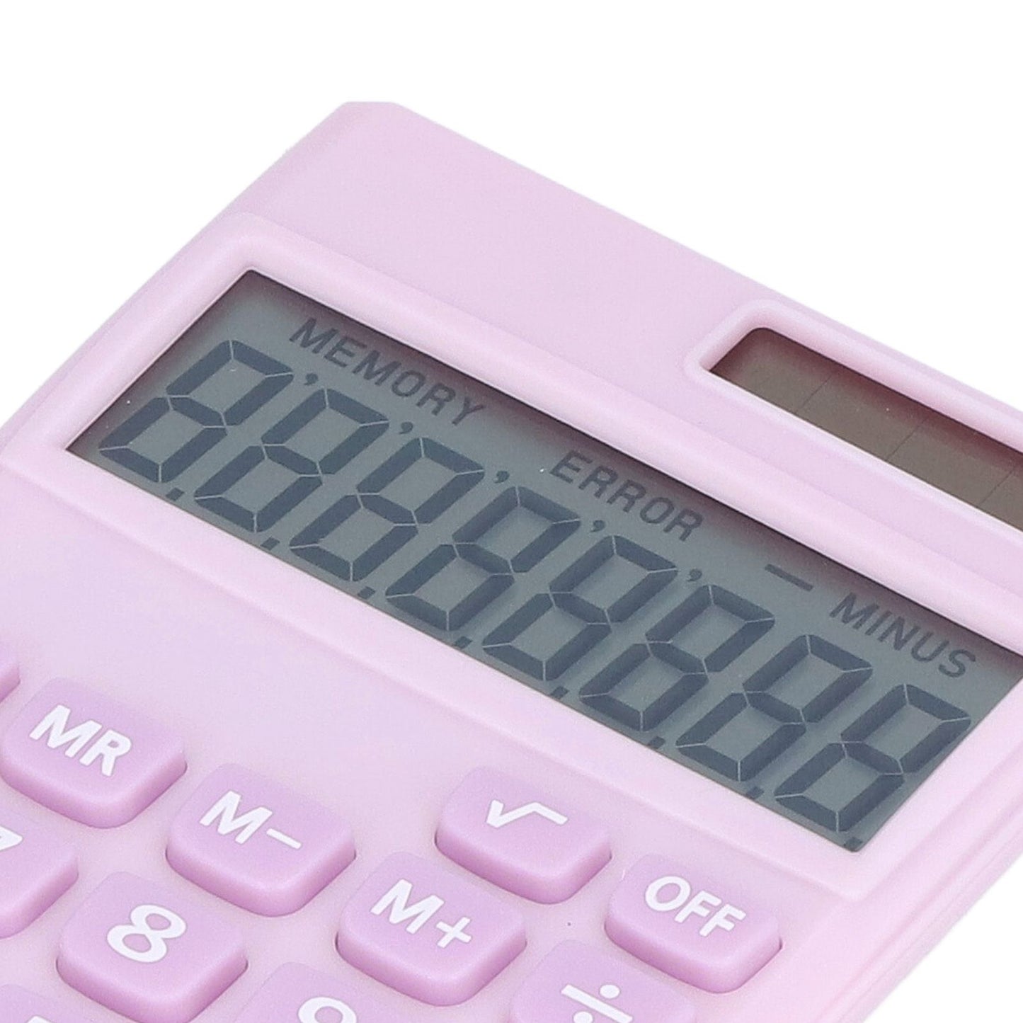 Calculators 8 Digit Solar Battery Dual Power Handheld Pocket Calculator with Large LCD Display Big Sensitive ButtonPale Pinkish Purple