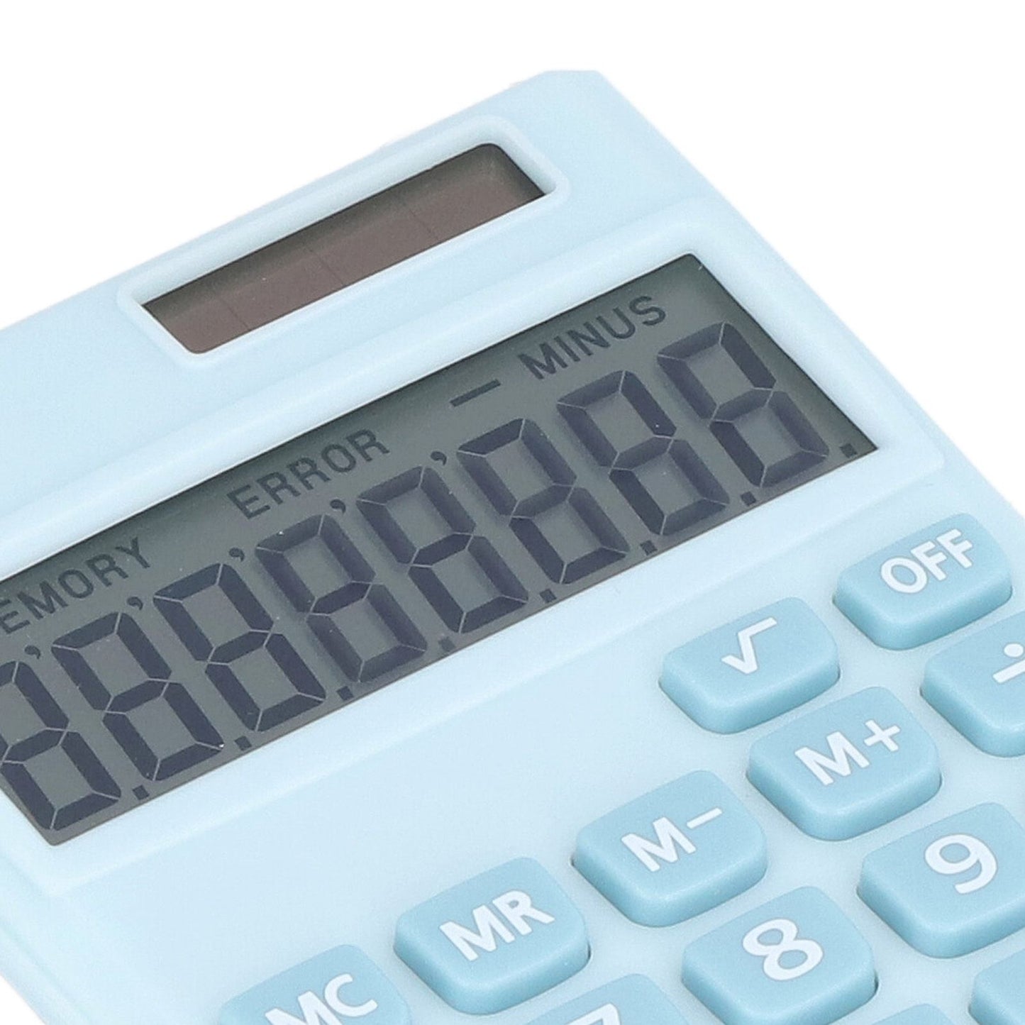 Calculators 8 Digit Solar Battery Dual Power Handheld Pocket Calculator with Large LCD Display Big Sensitive ButtonRefreshing Blue