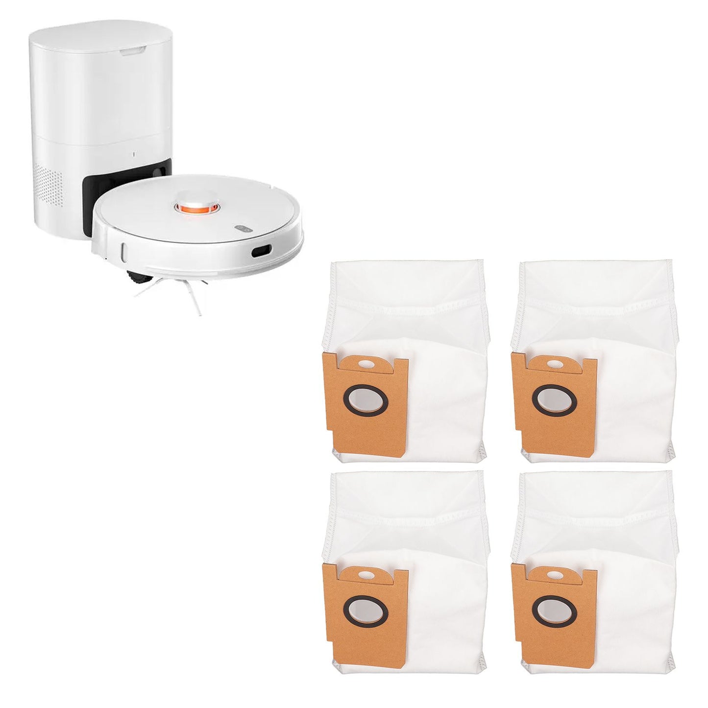4pcs Vacuum Cleaner Dust Bag Efficient Dust Collection Bag for Lydsto R1 Vacuum Cleaner