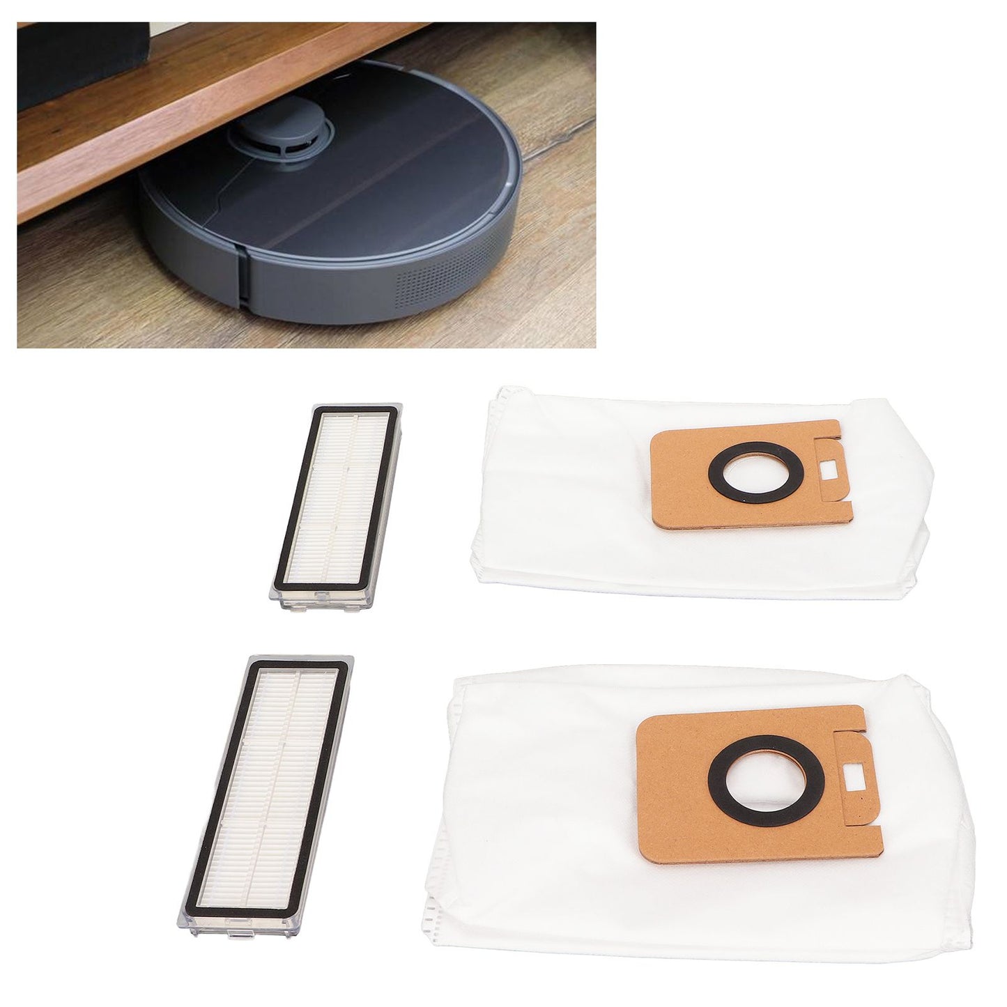 2set Cleaner Filter Dust Bag Set Improving Cleaning Efficiency Replaceable Filter Dust Bag for Dreame L10plus Sweeper