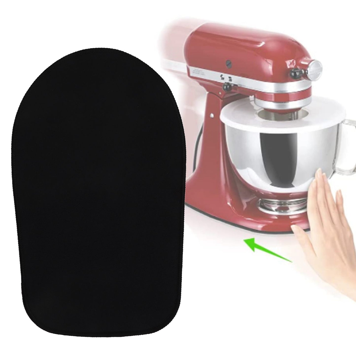 Mixer Slider Mat Easy to Move Flexible Exquisite Black Edges Kitchen Appliance Mats for Household Cafe Restaurant6.5-8L