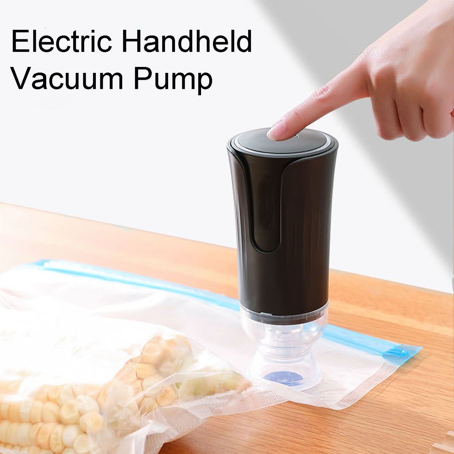 Vacuum Sealer Mini Portable Home Kitchen Handheld USB Electric Food Vacuum Sealer with 5 Sous Vide Bags Black