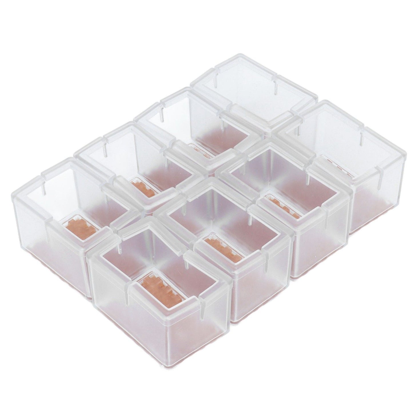 16pcs Square Silicone Chair Leg Protectors Elastic Good Mute Effect Furniture Leg Cover for Hardwood Floors